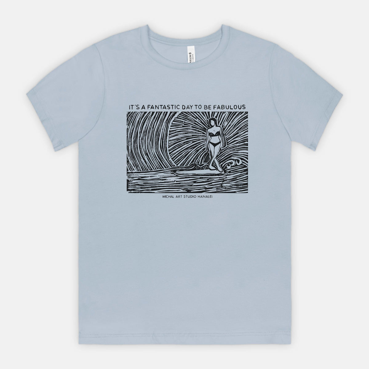 Surf in the light  - T SHIRT - Black Art - Limited Edition