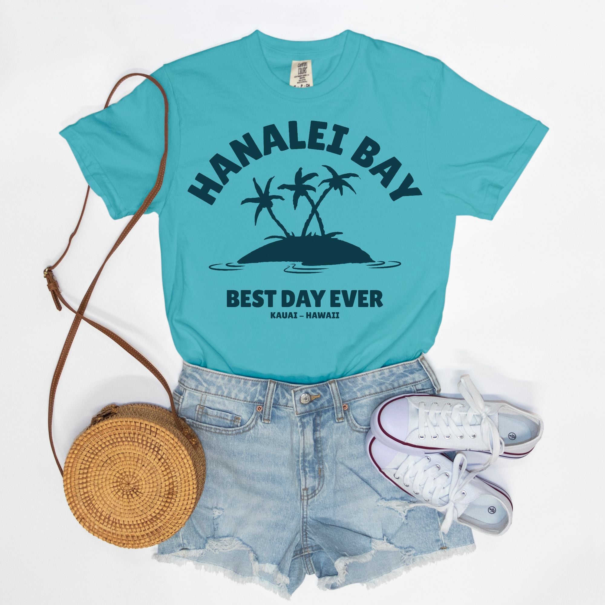 Palm Trees Hanalei Best Day Ever - T Shirt - Unisex Man and Woman
