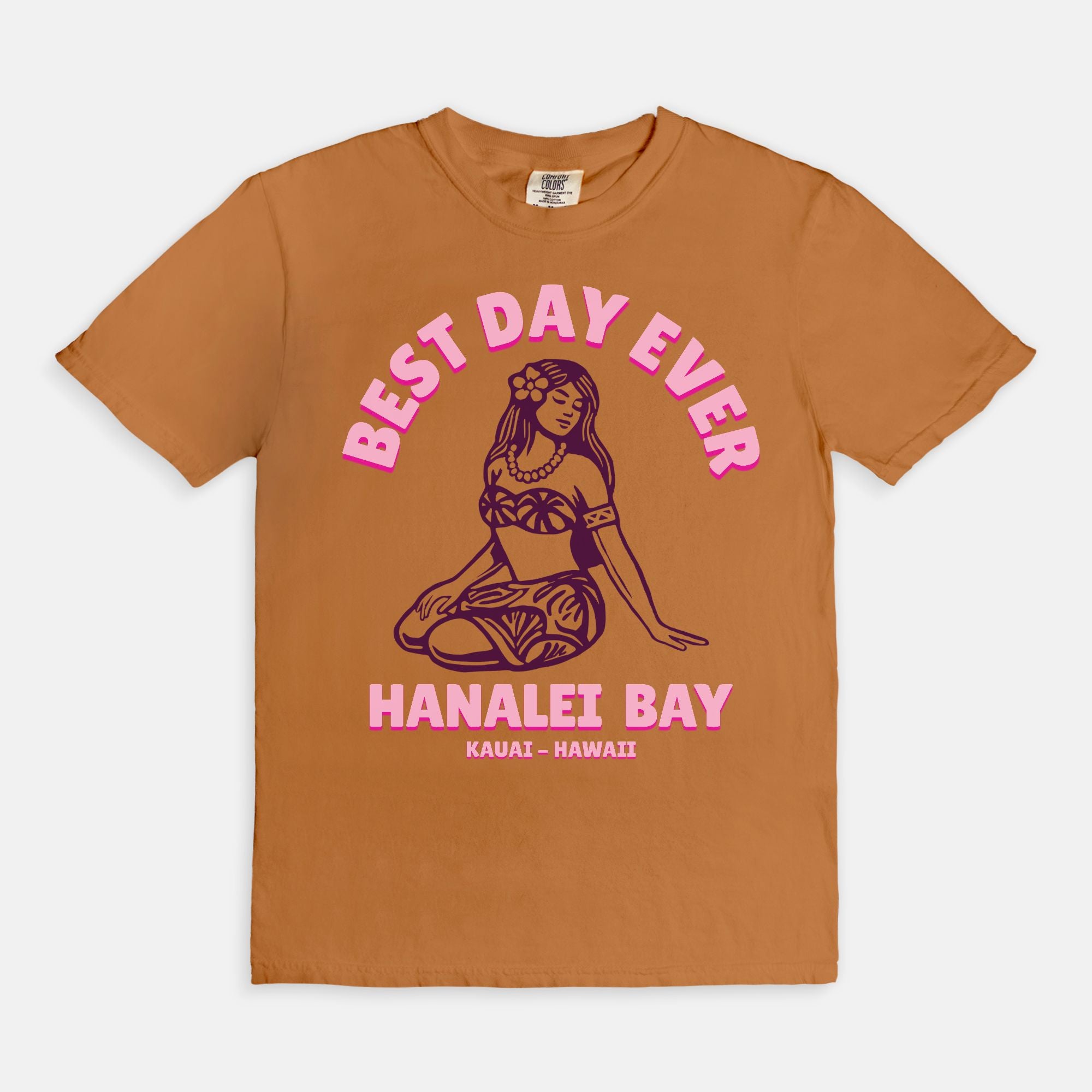 Limited edition - Pink Best Day Ever logo girl - Cotton T Shirt Earth