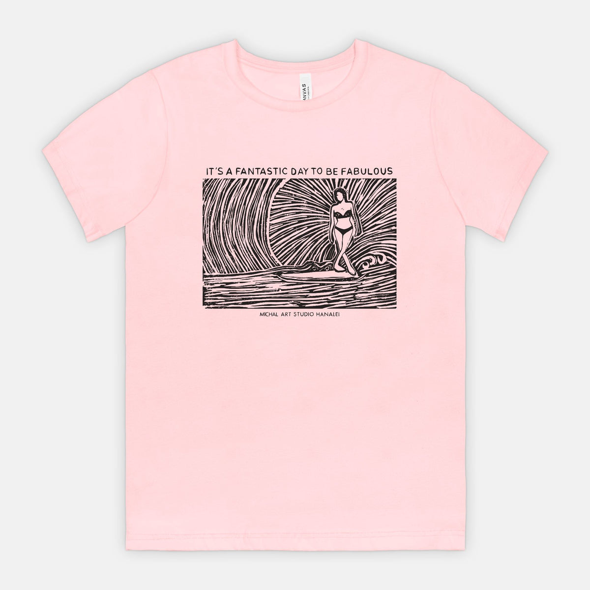 Surf in the light  - T SHIRT - Black Art - Limited Edition