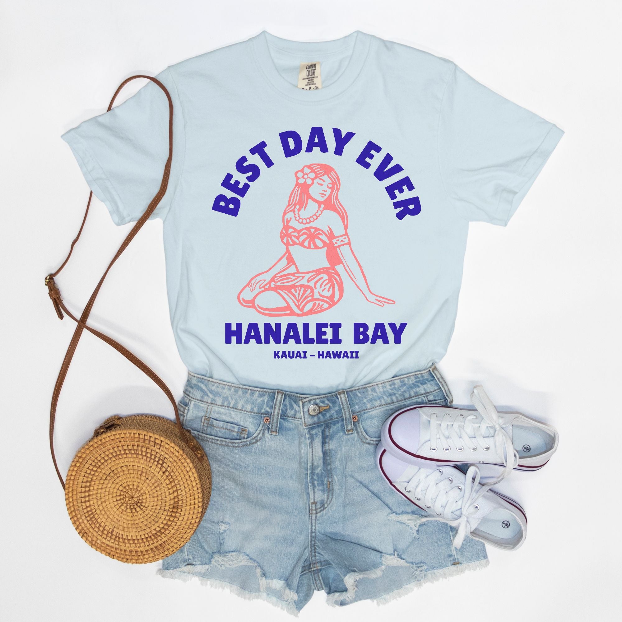 Vintage Edition - Best Day Ever – Hanalei Bay Logo Girl - Kauai - Hawaii T-shirt -