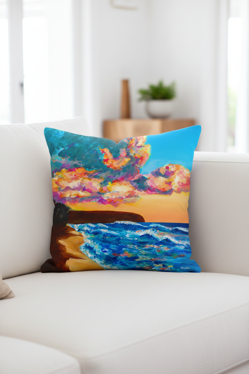 Hawaiian sunset Pillow cover 20"x20"
