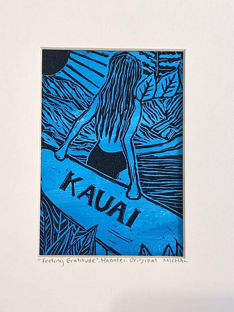 NEW "Feeling Gratitude" Series 4 - 6 NEW Original Surf Kauai Lino Cut