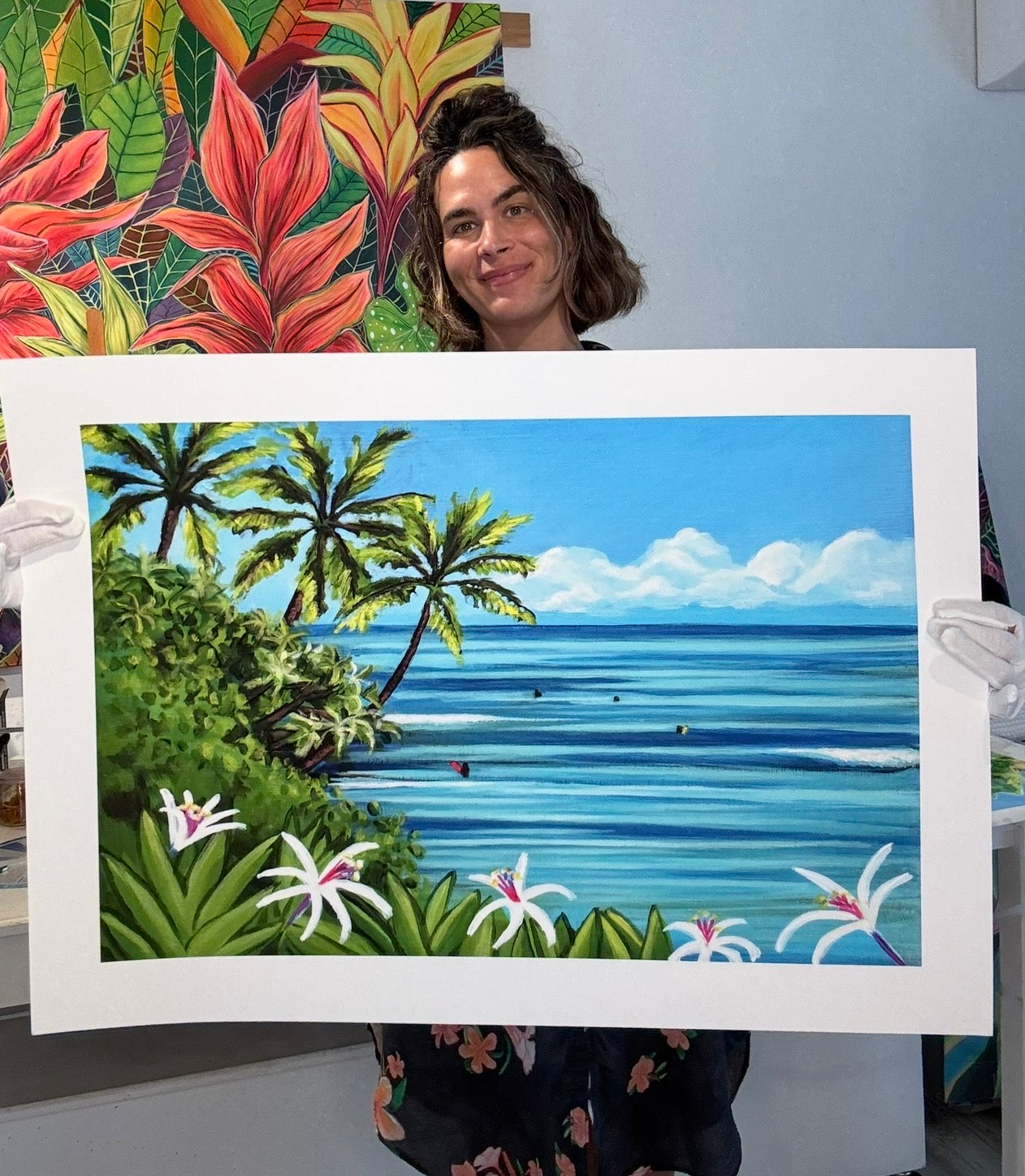 Closed Edition : Surf Hanalei -  20x28  Large Museum Quality Print - FREE USA SHIPPING