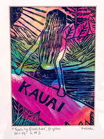 NEW 2023 - "Feeling Gratitude"  - Original Hawaii Lino Cut