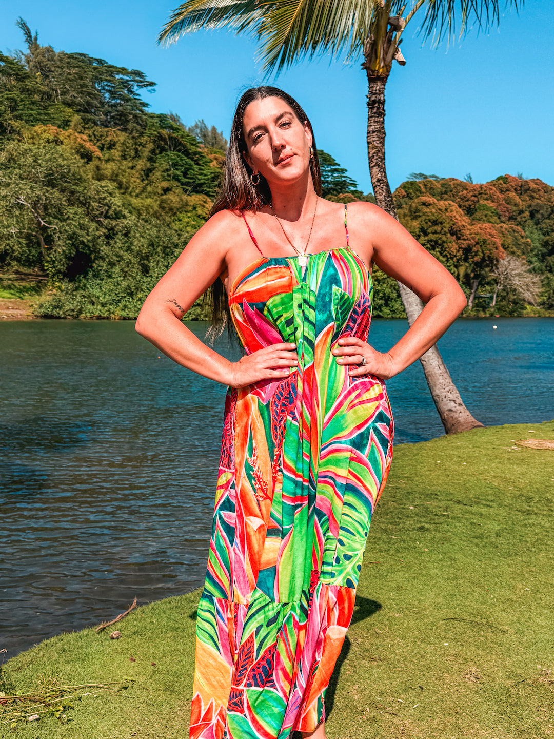 Aloha Boho Dress Open Heart MICHAL ART STUDIO HAWAII