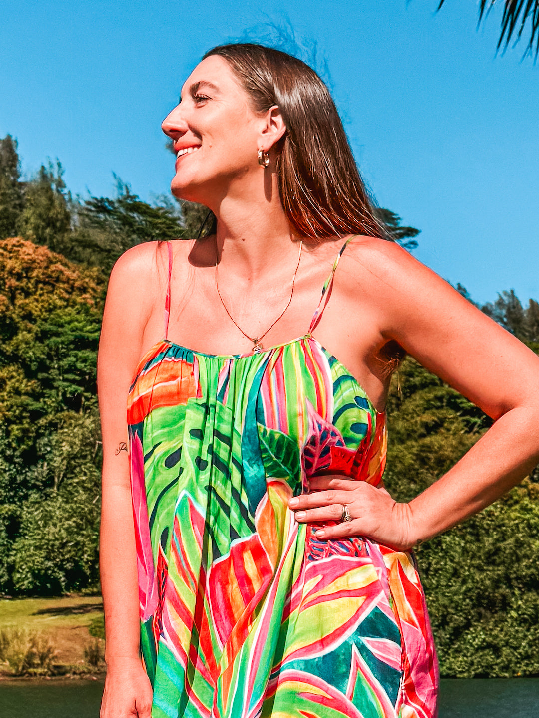 Aloha Boho Dress Open Heart MICHAL ART STUDIO HAWAII