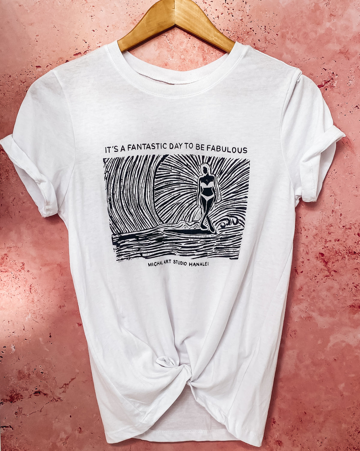 Surf in the light  - T SHIRT - Black Art - Limited Edition