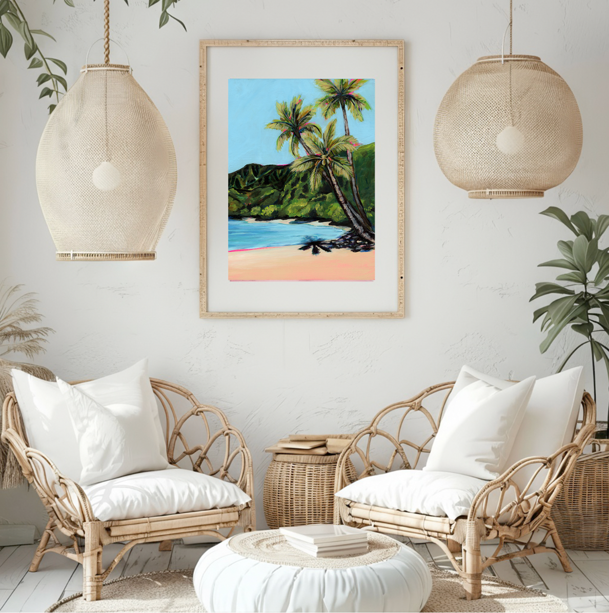 NEW - Waikoko Palm Trees -  20x28  Large Museum Quality Print - FREE USA SHIPPING