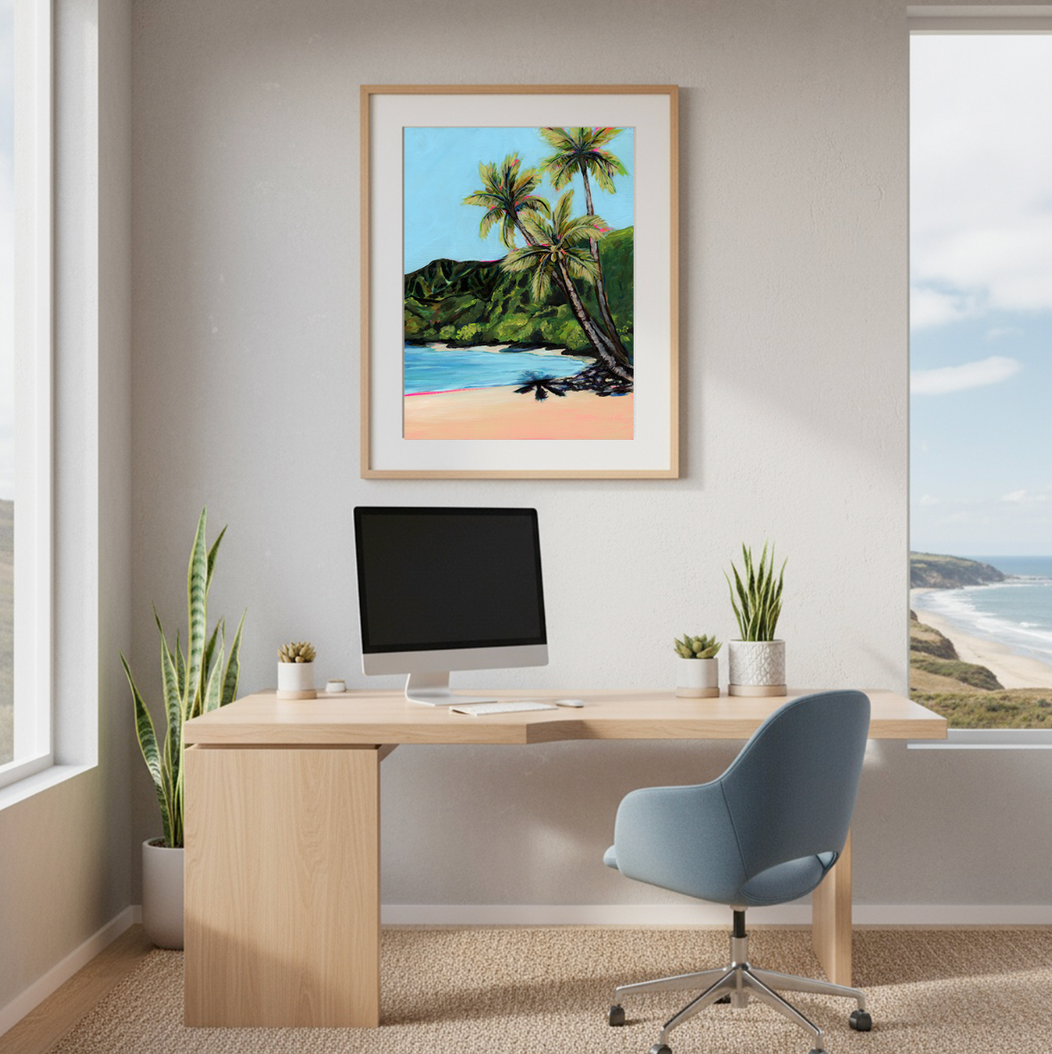 NEW - Waikoko Palm Trees -  20x28  Large Museum Quality Print - FREE USA SHIPPING
