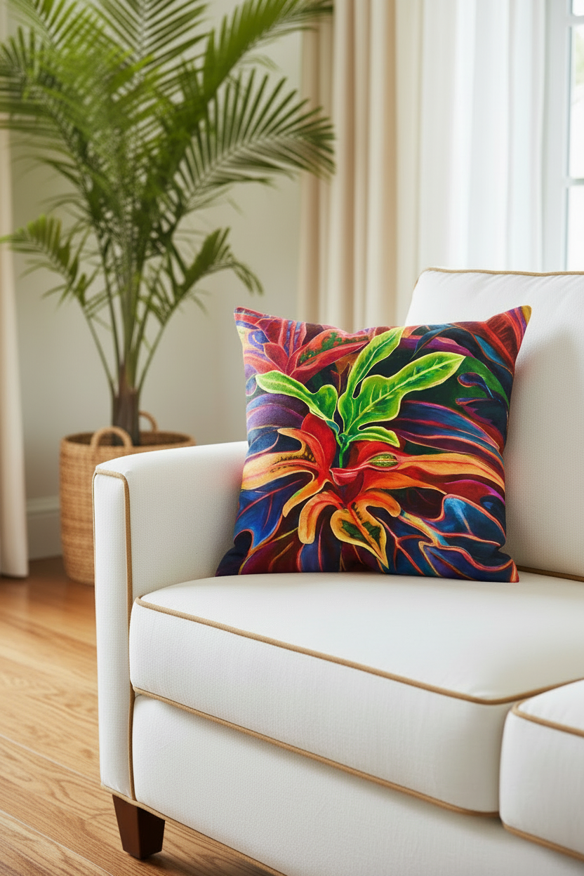 Sunset Flowers Pillow cover 20"x20"