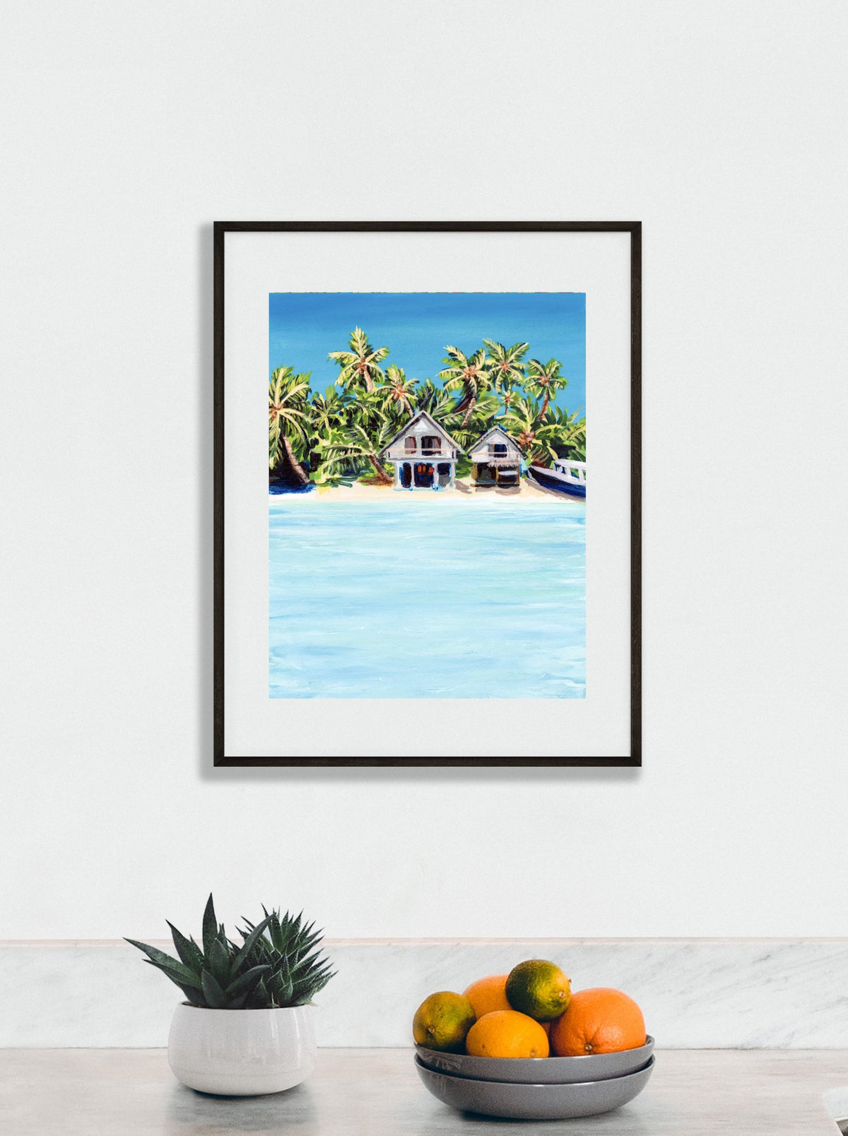 Tetamanu Village Fine Art Print