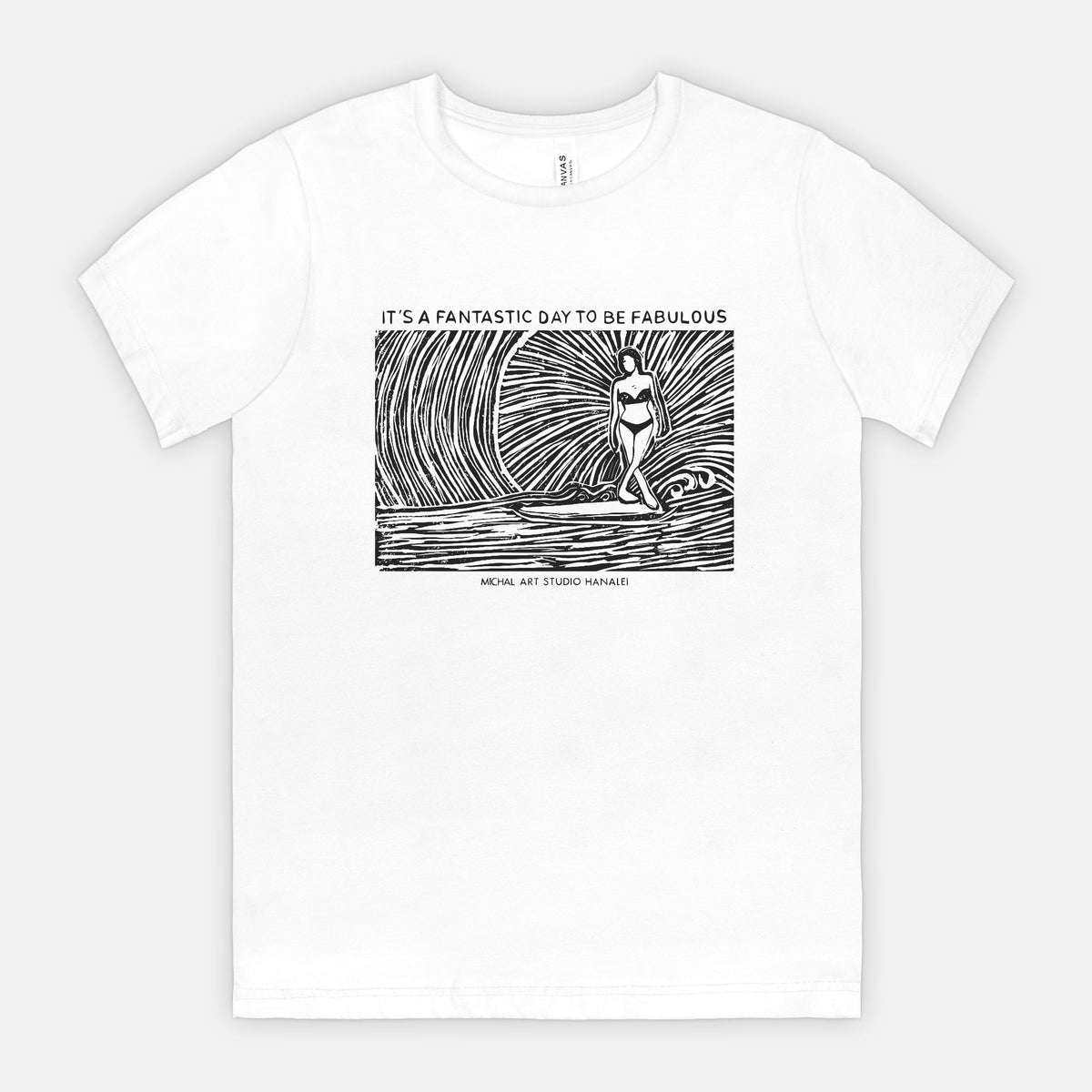 Surf in the light  - T SHIRT - Black Art - Limited Edition
