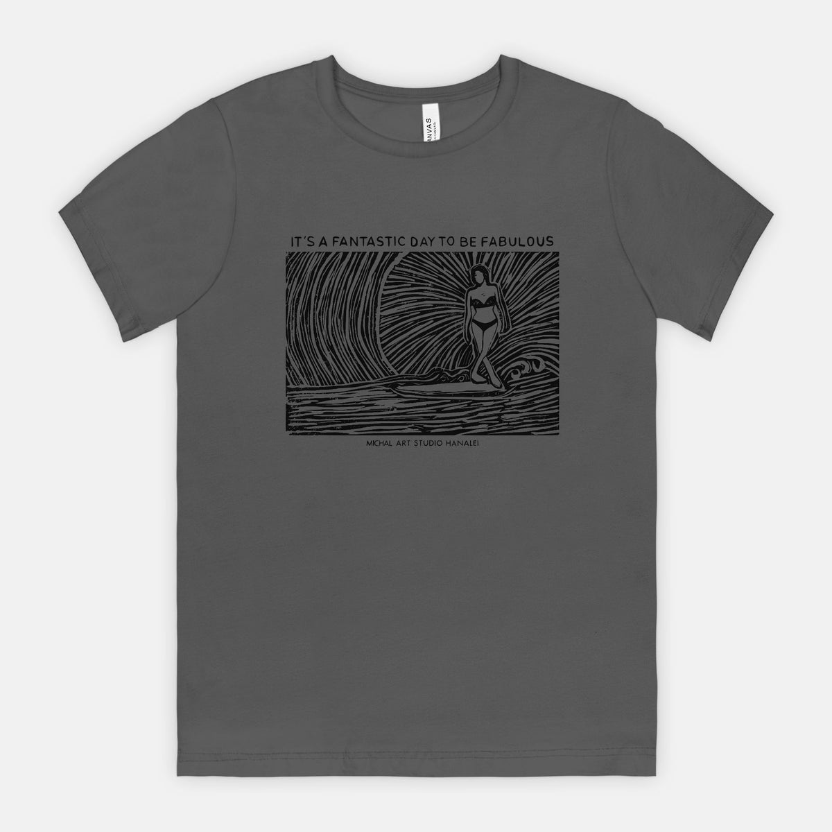 Surf in the light  - T SHIRT - Black Art - Limited Edition
