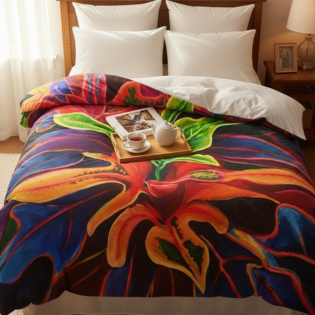 Sunset Flowers - Duvet Cover