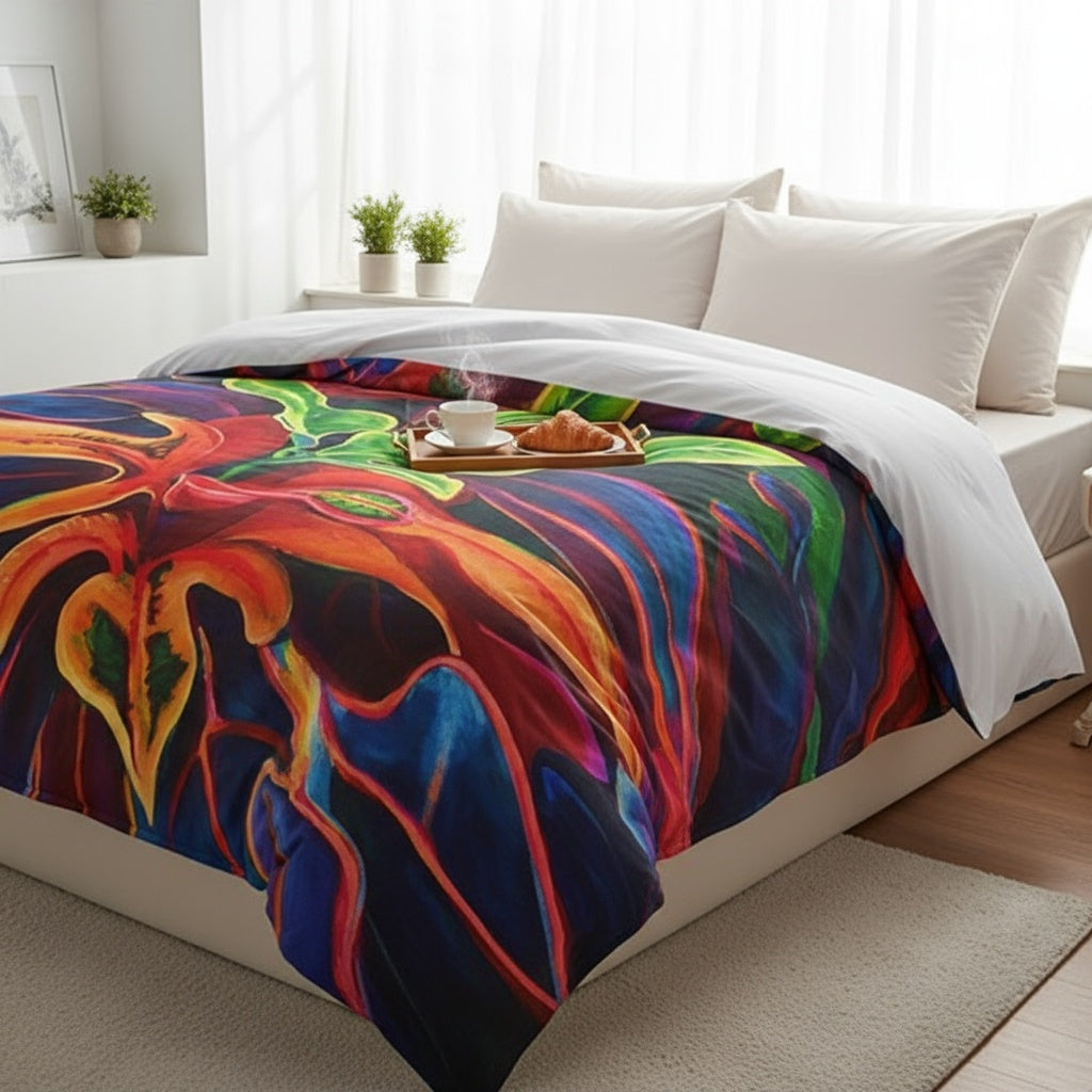 Sunset Flowers - Duvet Cover