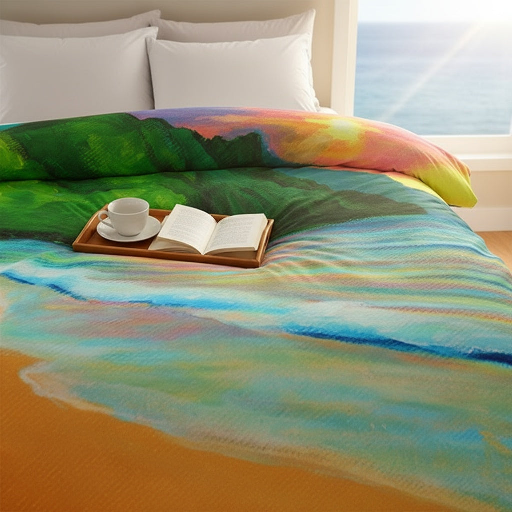 Ke'e sunset - Duvet Cover