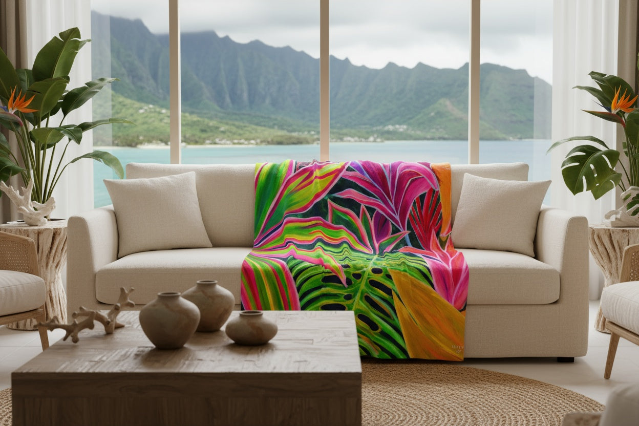 Open Heart Flowers - Cuddling blanket