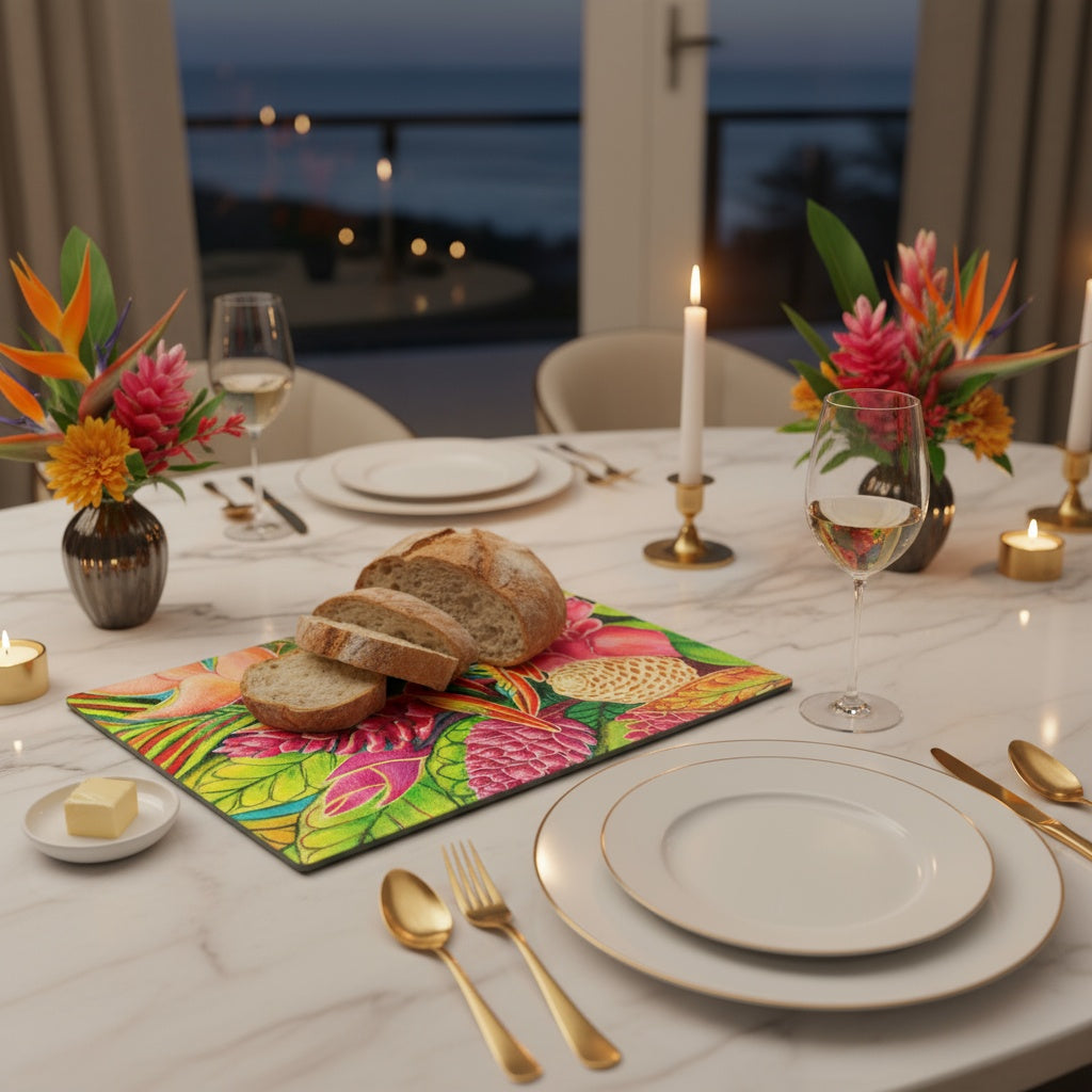 Hawaiian Love - Tempered Glass Cutting and Serving Boards