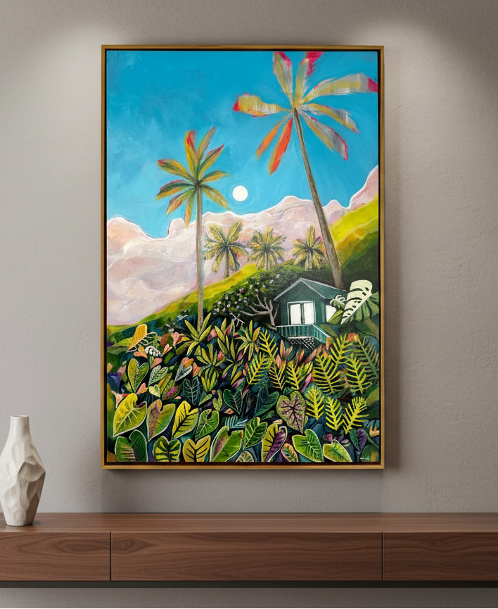 SOLD Moonrise Sunset over Kauai - Original Paitning