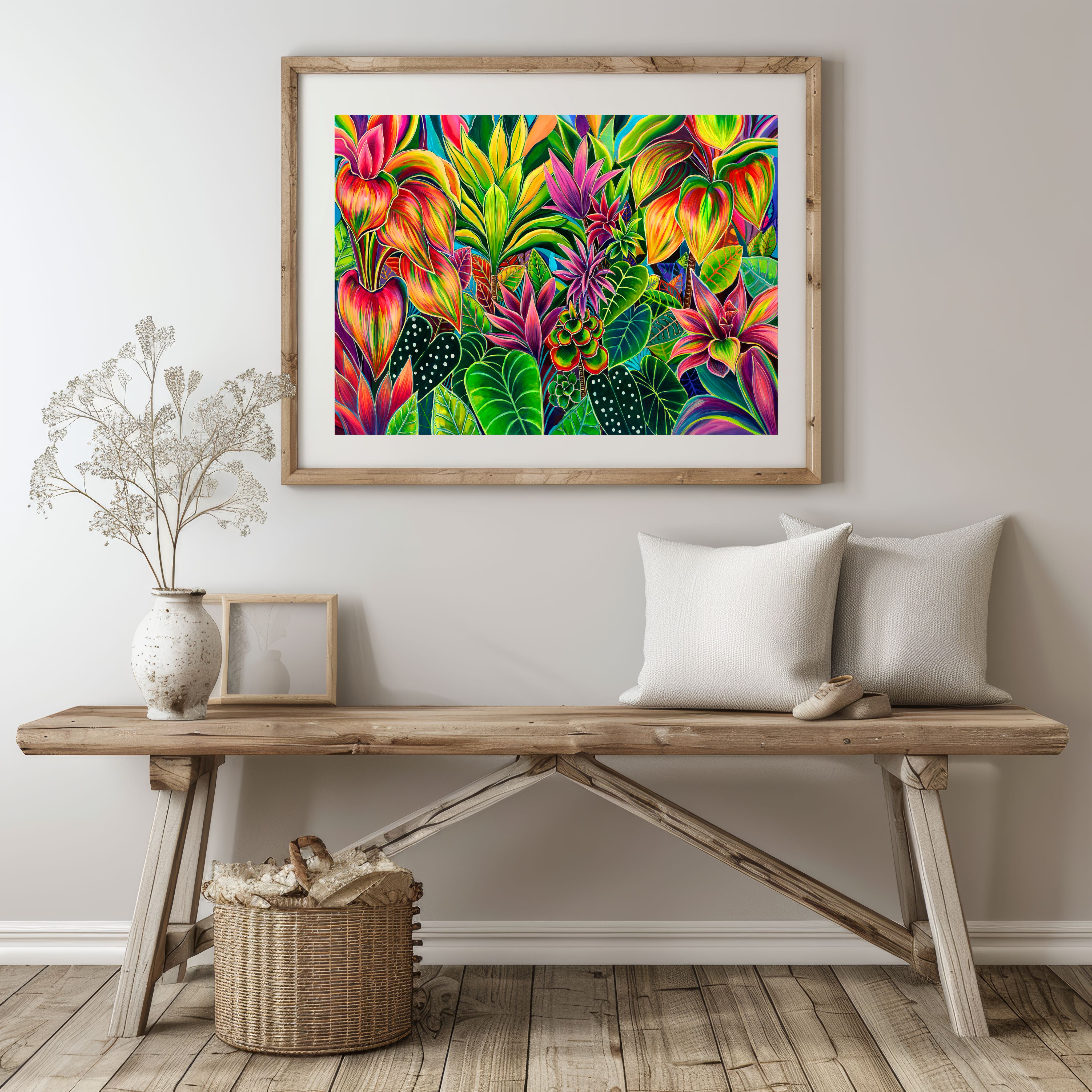 Hanalei Morning - Floral Hawaii Art - 20x28 Large Museum Quality Print