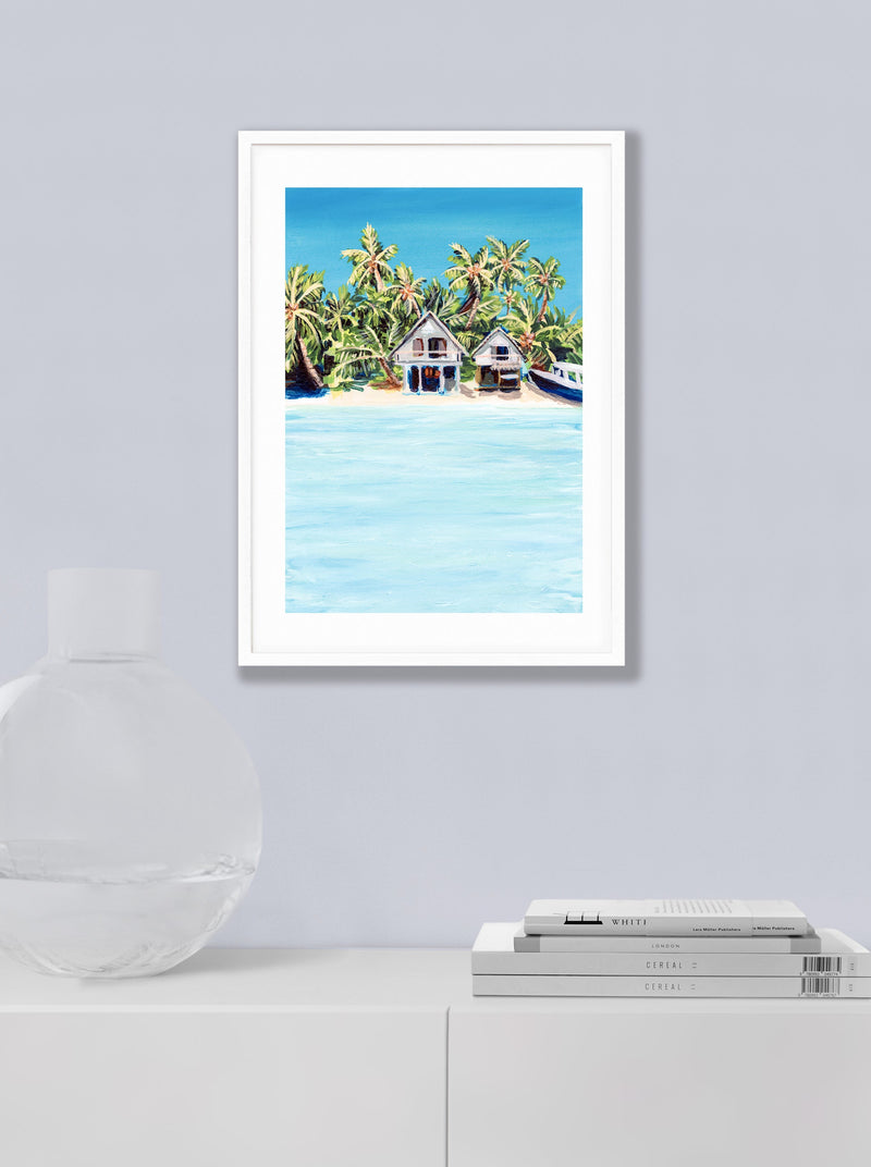 PRE-ORDERS : Tetamanu Village -  20x28  Large Museum Quality Print