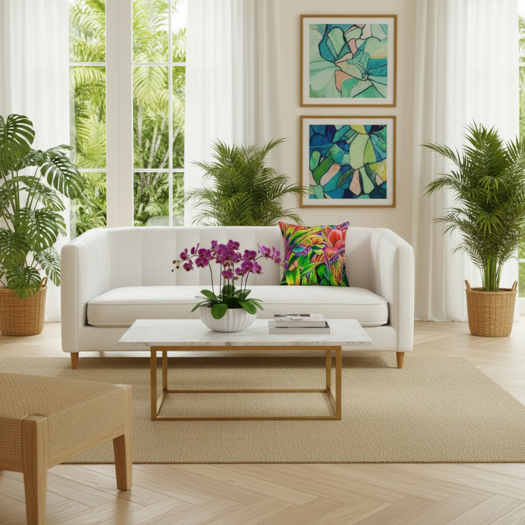 Tropical Light-  Pillow cover 20"x20"