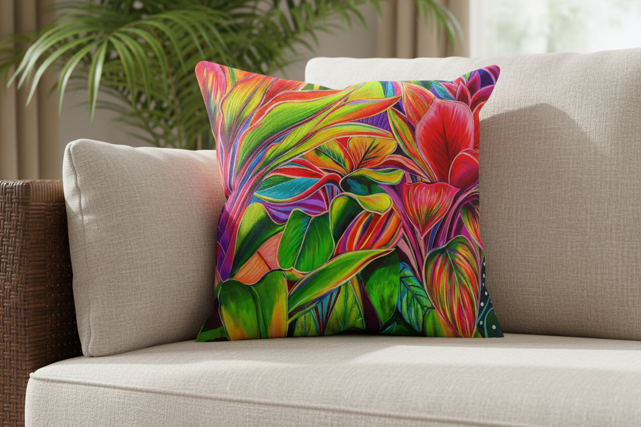 Tropical Light-  Pillow cover 20"x20"