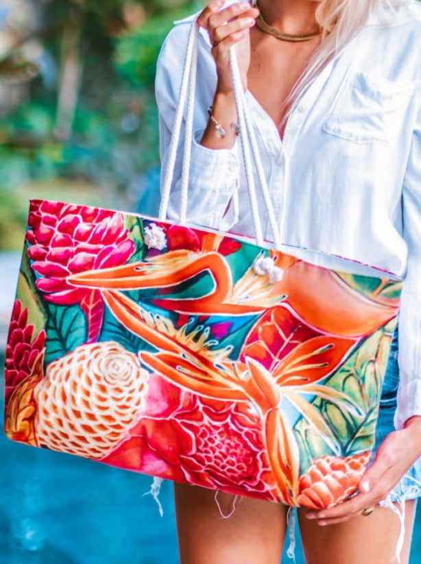 Hawaiian Love - Weekend Tote - MICHAL ART STUDIO HAWAII - Weekend Tote