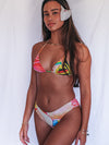 Hawaiian Love Floral Print - Tropical Hawaii - Triangle Bikini Top - MICHAL ART STUDIO HAWAII - bikini