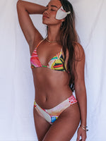Hawaiian Love Print- Cheeky & Reversible Bikini Bottom - Resort Wear - MICHAL ART STUDIO HAWAII - bikini