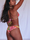 Hawaiian Love Print- Cheeky & Reversible Bikini Bottom - Resort Wear - MICHAL ART STUDIO HAWAII - bikini