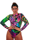 Long sleeves - Hanalei Morning - Full body zipper one piece - MICHAL ART STUDIO HAWAII -