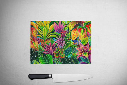 Hawaii Floral Painting Cutting & Serving Boards made in Hawaii,Kauai –  MICHAL ART STUDIO HAWAII