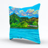 Hanalei pier Pillow cover 20"x20" - MICHAL ART STUDIO HAWAII - pillow