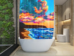 Hawaiian Sunset Shower Curatin - MICHAL ART STUDIO HAWAII - shower curtain