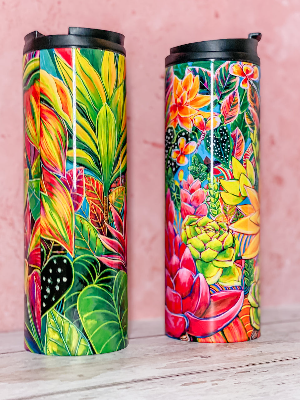Tumblers set - Hanalei Morning & Radiant 16 oz x 2 -SOLD OUT - MICHAL ART STUDIO HAWAII - Thumbler