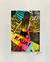 SOLD "Feeling Gratitude" Series 2 #1 - Original Hawaii Lino Cut - MICHAL ART STUDIO HAWAII -