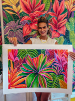 Open Heart - Hawaiian Floral Tropical Art - 20x28 Large Museum Quality Print - MICHAL ART STUDIO HAWAII -