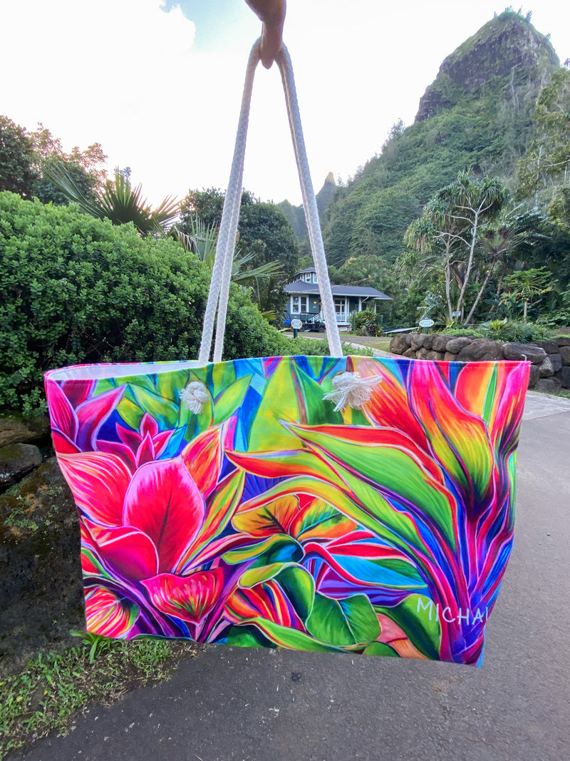 NEW - Tropical Light tote - MICHAL ART STUDIO HAWAII -