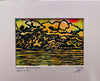 #3 NEW - Hanalei Pier, Original Lino Cut, Series 4 - MICHAL ART STUDIO HAWAII -