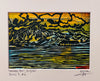 SOLD #4 NEW - Hanalei Pier, Original Lino Cut, Series 4 - MICHAL ART STUDIO HAWAII -