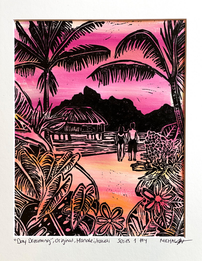 SOLD - "Day Dreaming"- series 1 #4 - MICHAL ART STUDIO HAWAII -