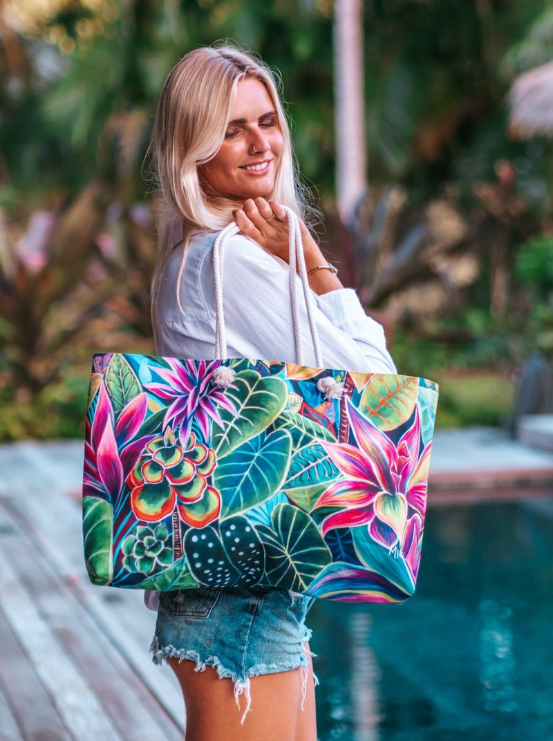 *NEW* Hanalei Morning Weekend Tote – MICHAL ART STUDIO HAWAII