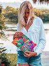 Open Heart Flowers Clutch - MICHAL ART STUDIO HAWAII - clutches