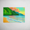 NEW - Ke'e Sunset - Tempered Glass Cutting and Serving Board - MICHAL ART STUDIO HAWAII - Cutting Board