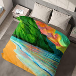 Ke'e sunset - Duvet Cover - MICHAL ART STUDIO HAWAII - duvet cover