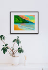 Sunset at Ke'e Beach- Matted Print - Wall Art - MICHAL ART STUDIO HAWAII - matted print