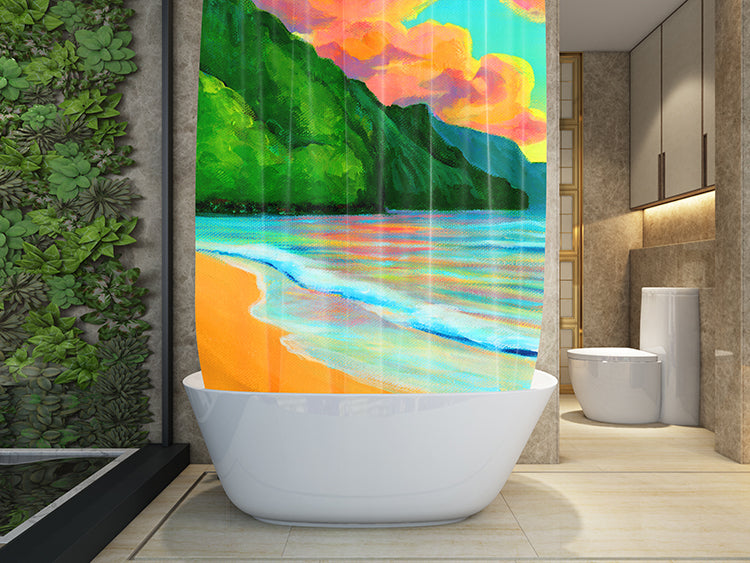 Kee Shower Curatin - MICHAL ART STUDIO HAWAII - shower curtain