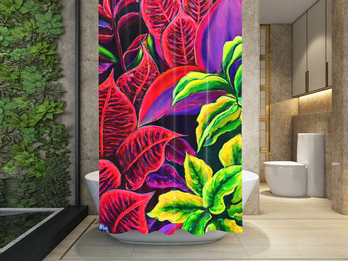 Magical Flowers Shower Curatin - MICHAL ART STUDIO HAWAII - shower curtain